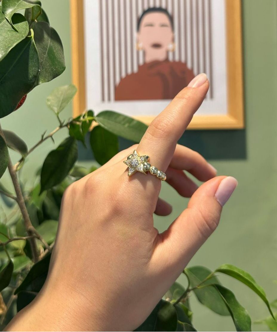 Taşlı Yıldız Yüzük