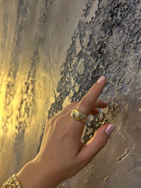 Taşlı Kalın Yüzük