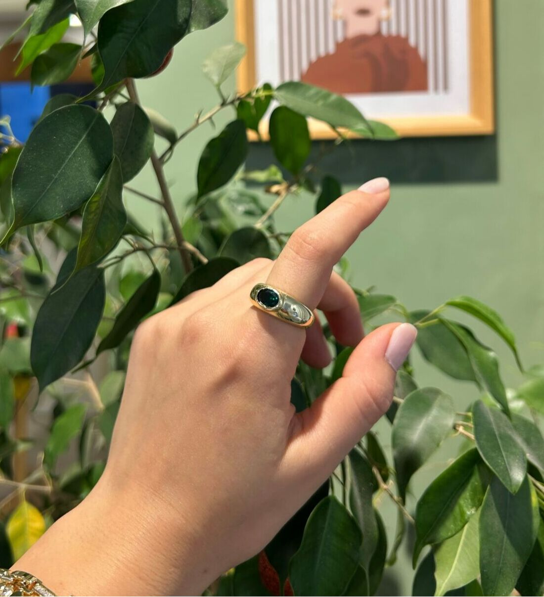 Yeşil Taşlı Yüzük