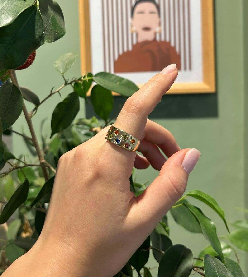 Renkli Taşlı Yüzük