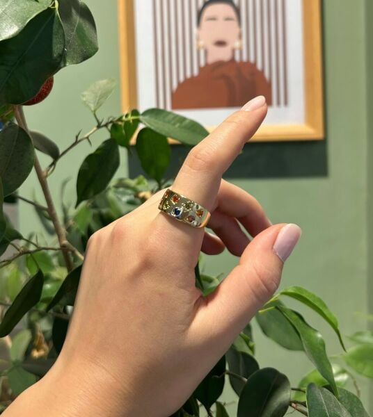 Renkli Taşlı Yüzük