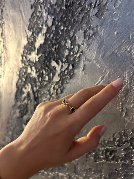 Renkli Taşlı Kalıp Yüzük