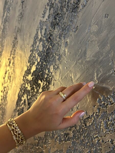 Çivi Desenli Yüzük