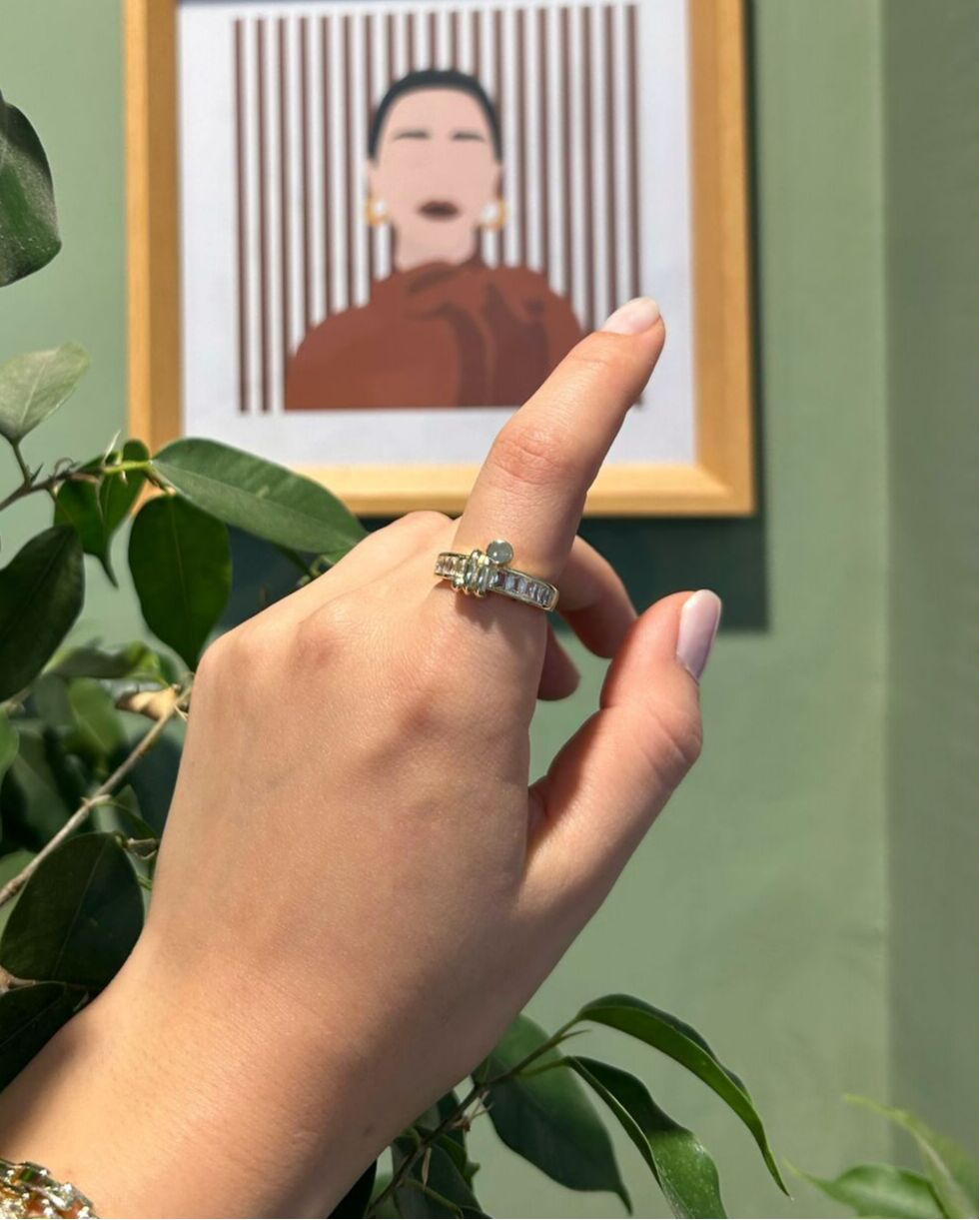 Çivi Desenli Yüzük