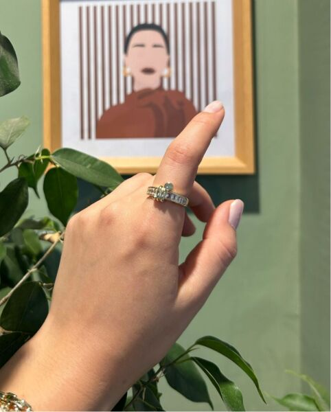 Çivi Desenli Yüzük