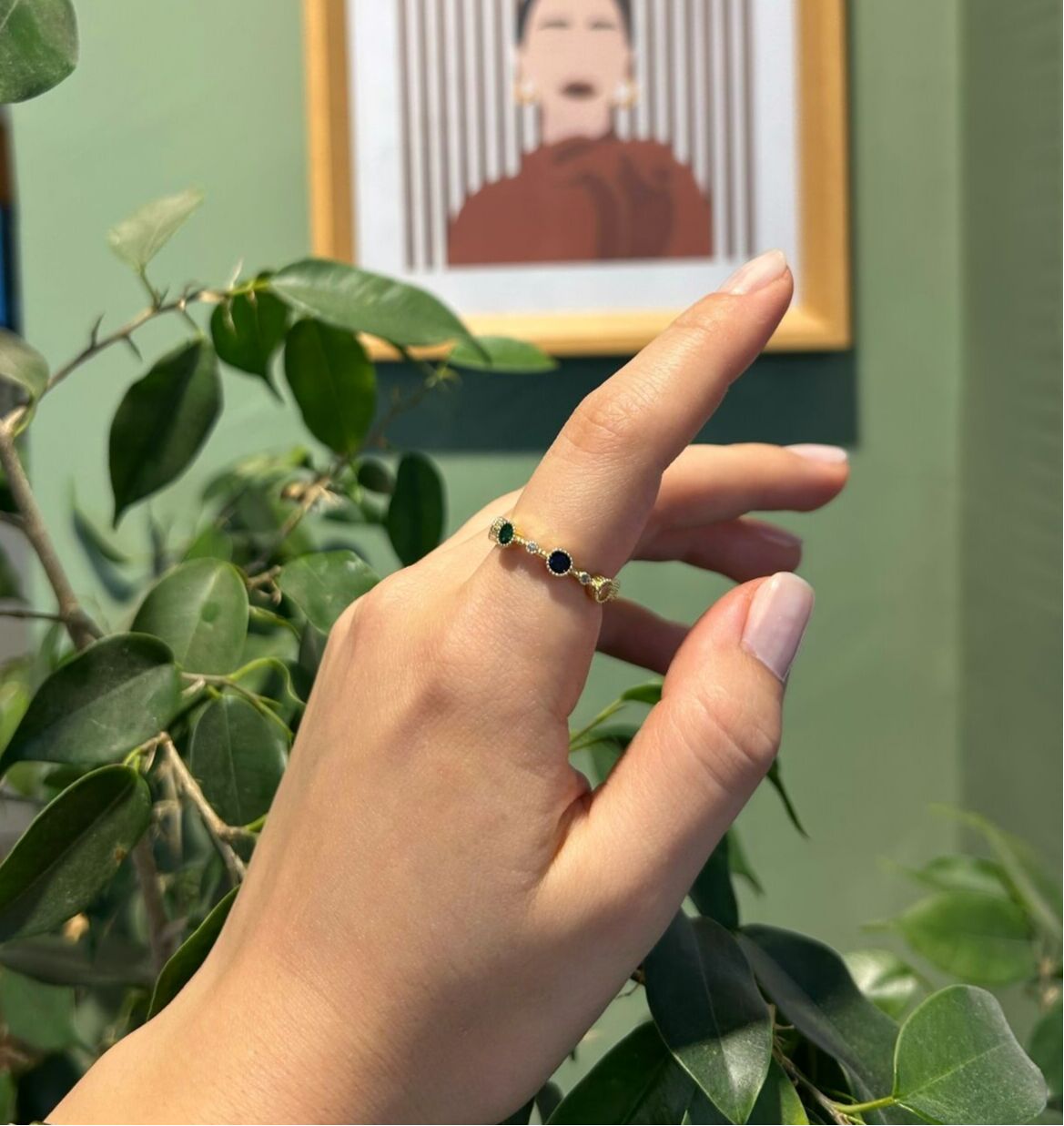 Taşlı İnce Yüzük