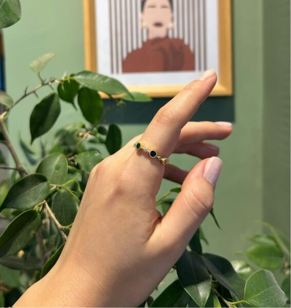 Taşlı İnce Yüzük