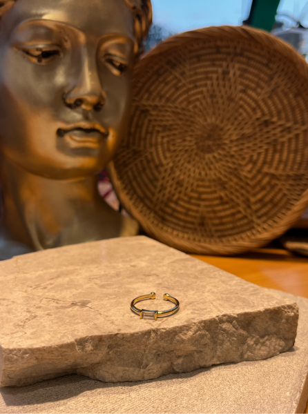 Dikdörtgen Taşlı İnce Yüzük