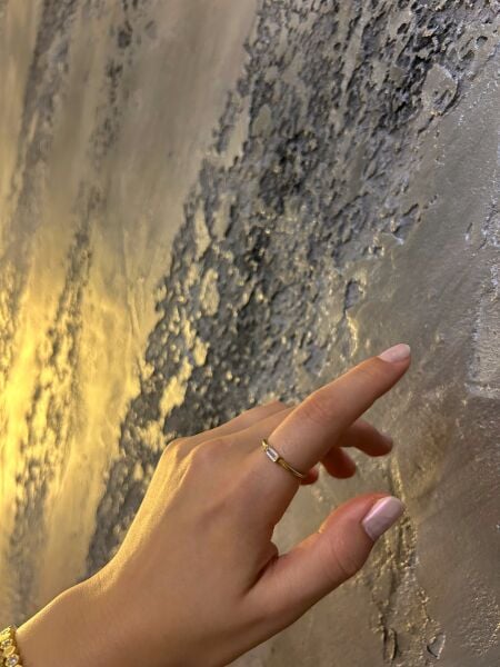 Dikdörtgen Taşlı İnce Yüzük