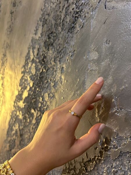 Daire Taşlı İnce Yüzük