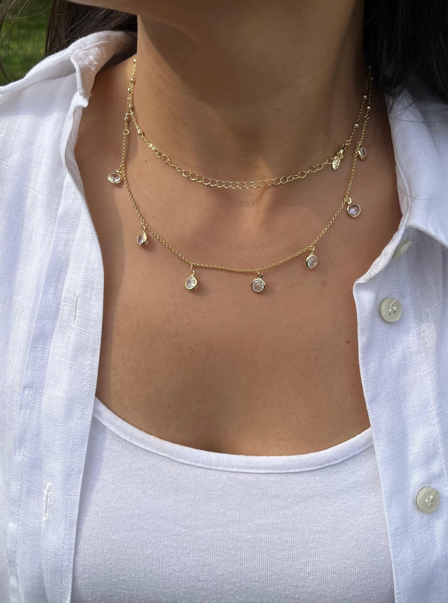 Sıra Taşlı Dolama Kolye