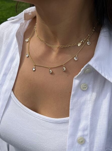 Sıra Taşlı Dolama Kolye