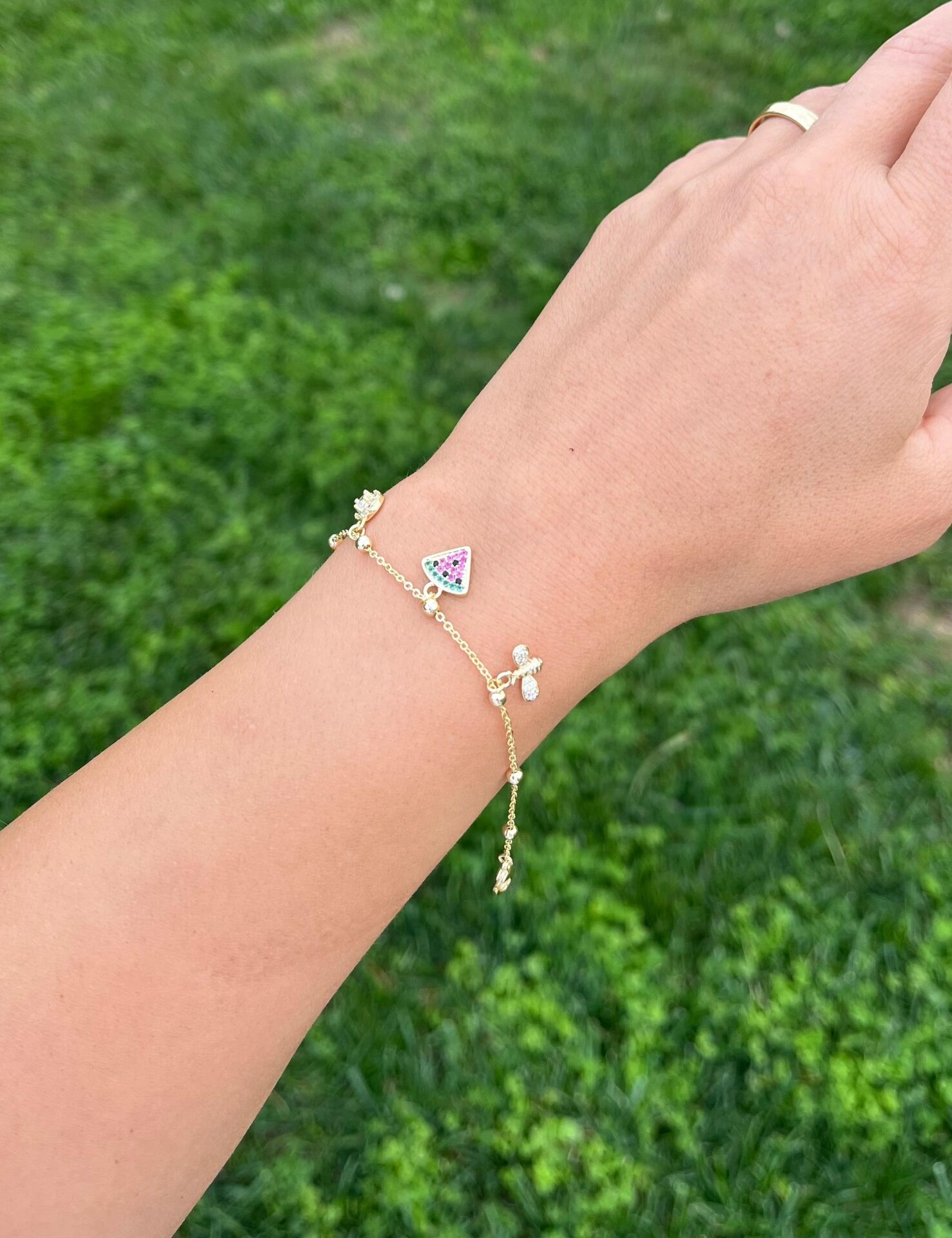 Karpuz Dilim Charmlı Bileklik