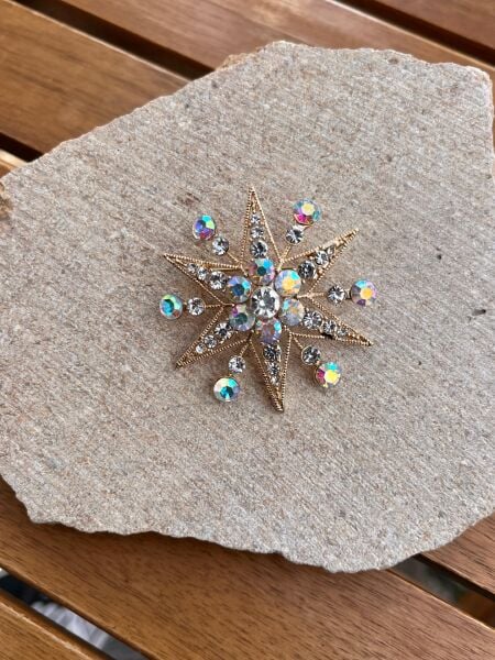 Stone Star Brooch