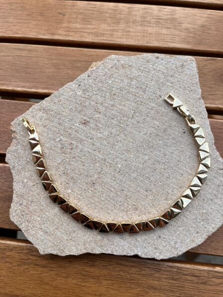 14K Sıralı Üçgen Bileklik