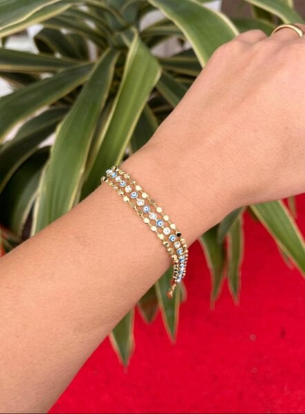 Üçlü Birleşik Nazar Boncuklu Bileklik