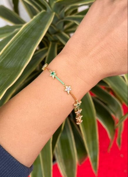 Xuping Renkli Taşlı Yıldız Bileklik