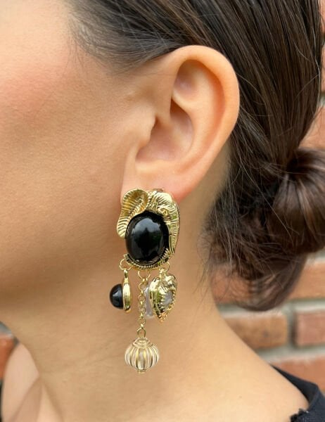 Black Dangle Earrings