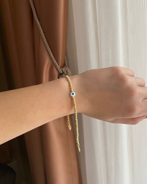 Nazar Boncuklu Dorika Bileklik