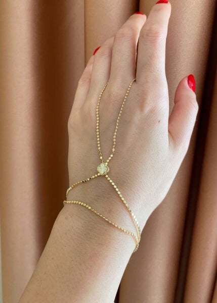 Altın Minimal Yonca Şahmeran