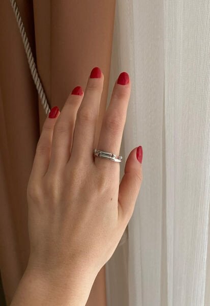 Çubuk Eklem Silver Yüzük