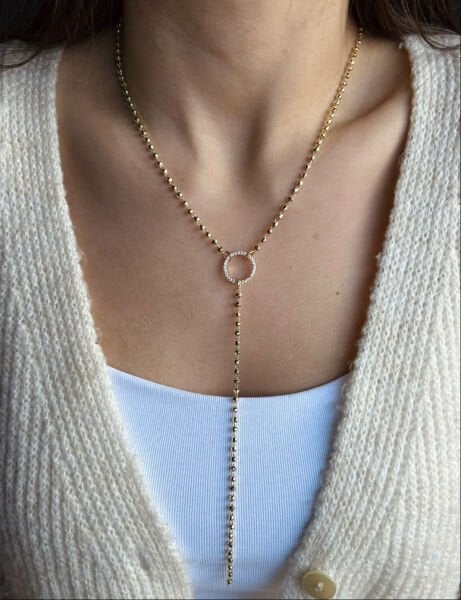 Halka Charmlı Dorika Y Kolye