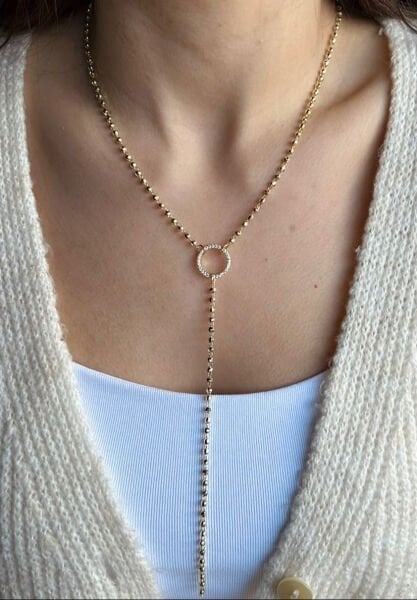 Halka Charmlı Dorika Y Kolye