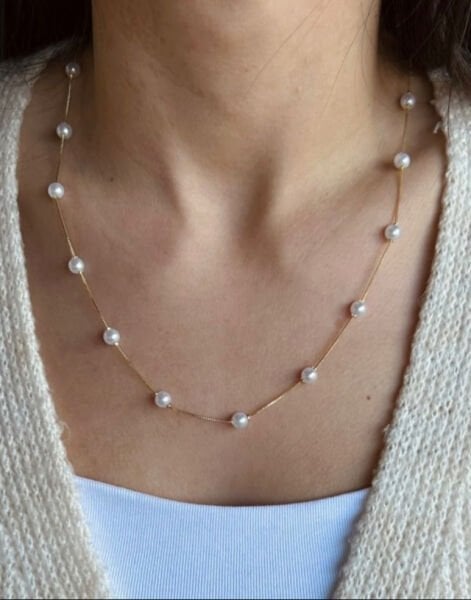 İnci Sıralı Kolye