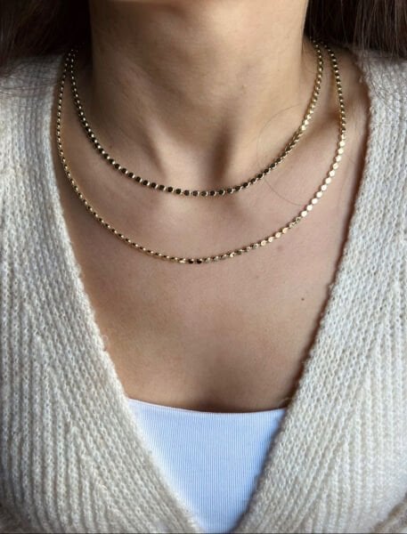 Gold Ezme Dolama Kolye