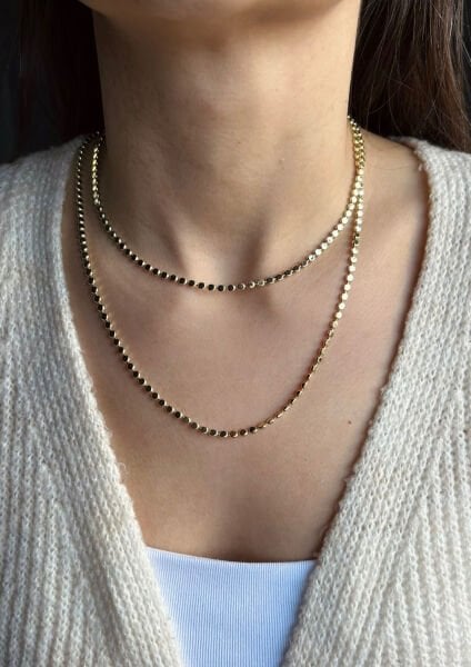 Gold Ezme Dolama Kolye