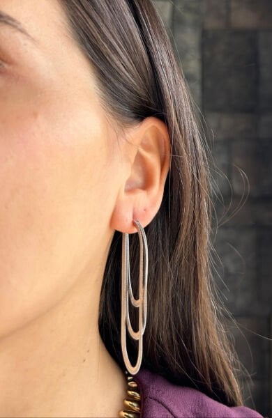 İtalyan Zincir Gümüş Küpe