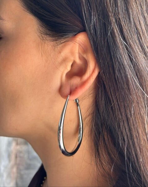 Gümüş U Halka Küpe