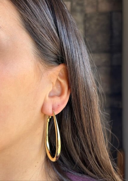 Altın U Halka Küpe