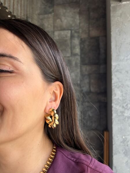 Altın Sargı Halka Küpe