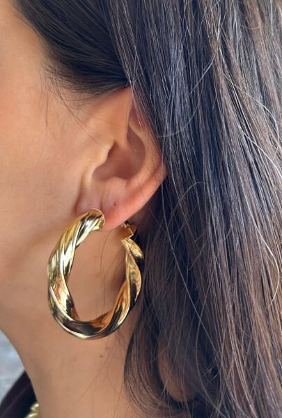 Altın Burgu Halka Küpe