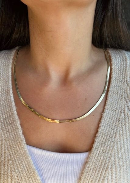 Altın Renk İnce İtalyan Zincir Kolye