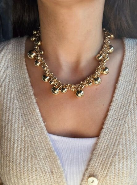 Gold Karışık Toplu Kolye