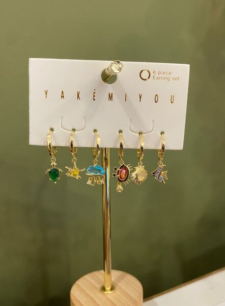 Yakemiyou Deniz Canlıları Altılı Küpe
